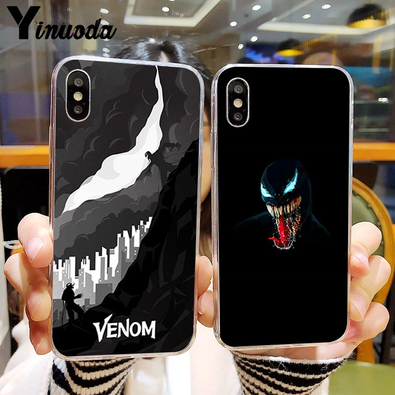 Yinuoda чудо-яд новейший супер герой ТПУ прозрачный чехол для телефона iPhone 8 7 6 6S Plus 5 5S