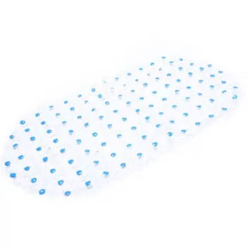 

Bathroom Shower Bath Anti Non Slip PVC Mat With Strong Rubber Suction Cups Light blue