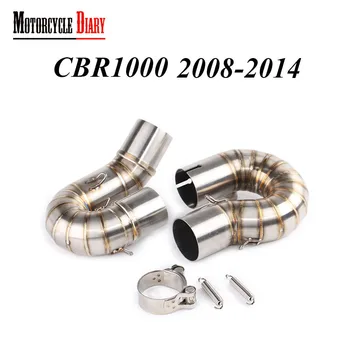 

For CBR CB1000R CBR1000 2008-2014 Motorcycle Exhaust Slip-On Middle Front MID Link Pipe Escape Moto Motorcross ATV Motorbike