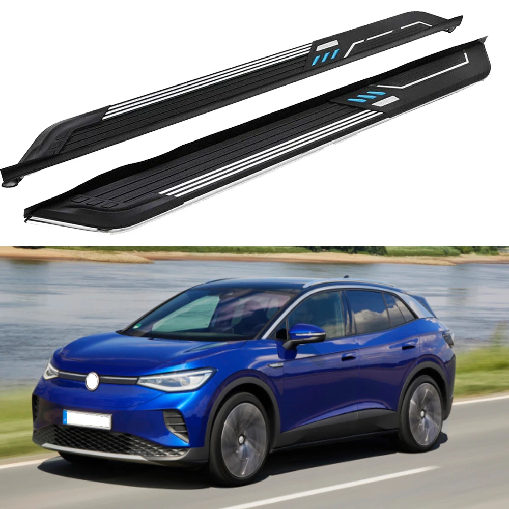 Fits for Volkswagen ID.4 2021 2022 2Pcs left right running board side steps nerf bar car pedal side stairs side bar