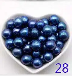 28 В продаже! Жемчужины Эдисона 9-12 мм, круглые жемчужины, 28 цветов, лучшие цены на жемчужные вечерние ювелирные изделия,, 5 шт./партия, N1 - Цвет: 28