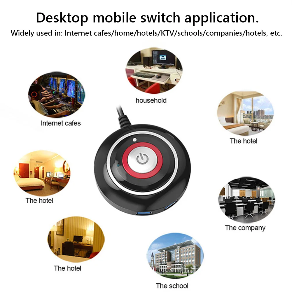 Enhance control with our Desktop PC Power Button Switch - Round Big Button with Cable and Bracket for seamless on/off and reset functionality. Description Image.