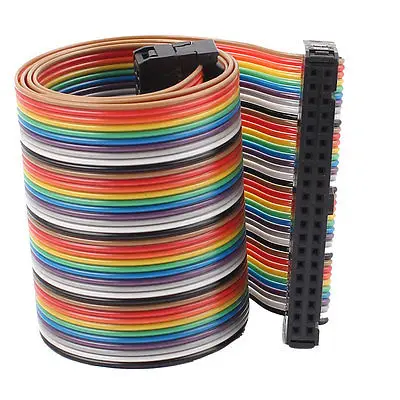 

2.54mm Pitch 40 Pin 40 Way F/F Connector IDC Flat Rainbow Ribbon Cable 1.6ft