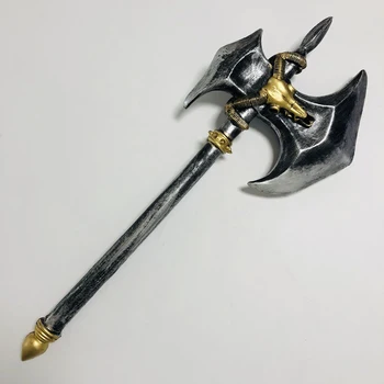 

Movie Anime Cos Gift 1:1 Knight Double-edged Black Axe Weapon Halloween Role Cosplay Safety PU 60cm