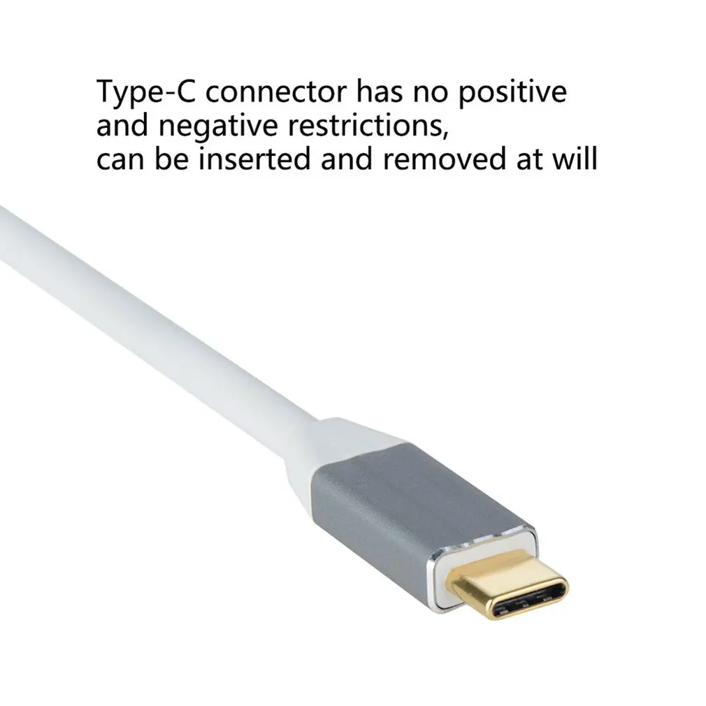  6 In 1 Usb-C Hub 4K Hd Video Audio Adattatore del Cavo di Tipo C A Hdmi Usb 3.0 /Usb 2.0 Con lettor