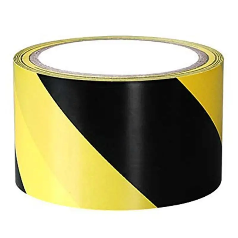 

Safety Warning Tape Black Yellow Remind PVC Adhesive Film Sticker Workplace Floor Marking Safety Mark Reflective tape stickers
