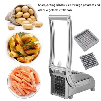 

Stainless Steel Manual French Fries Slicer Potato Chipper Chip Cutter Chopper Maker Potato Chips Making Machine dropshipping