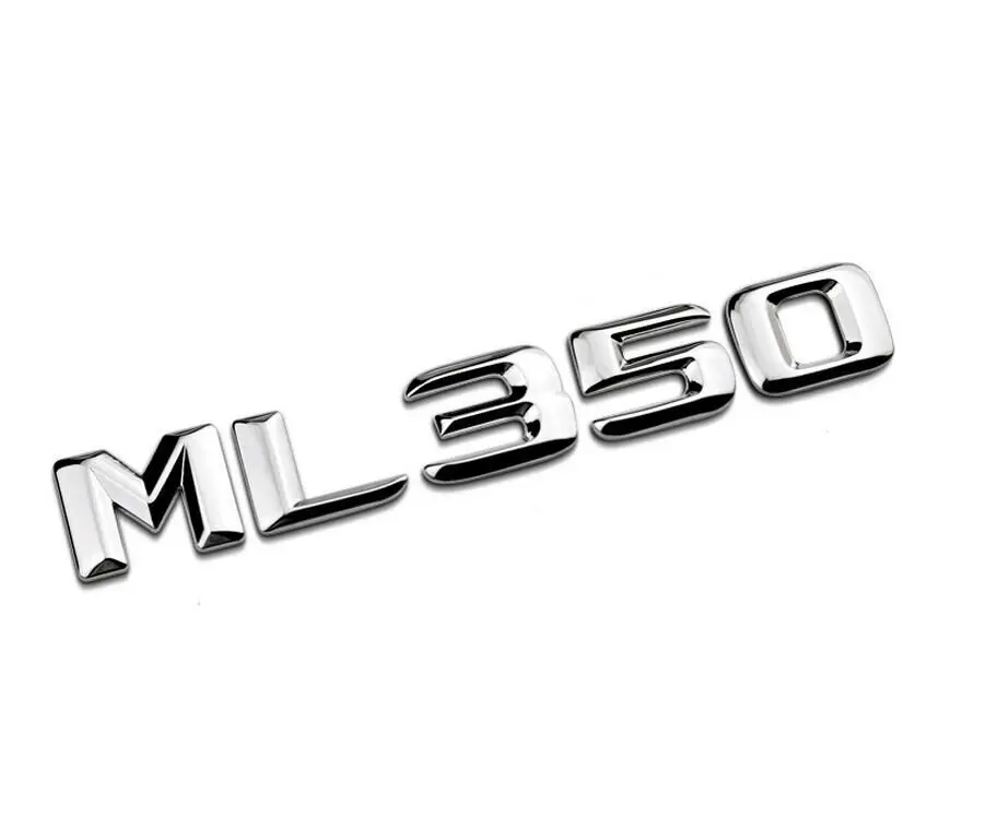Хромированные буквы ML 350 Эмблема багажника эмблемы для Mercedes W166 W164 ML350 - Цвет: shiny silver