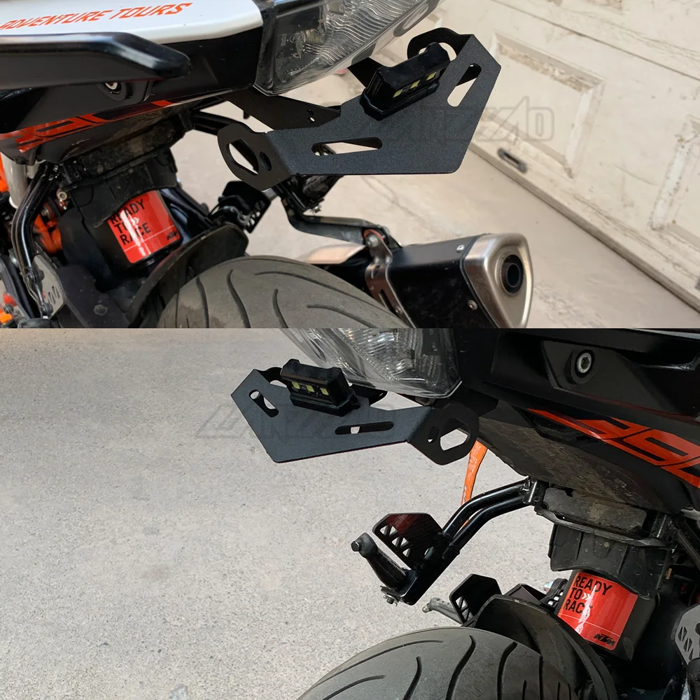 YZF R15 V3 Motorcycle License Plate Frame Bracket Mount Holder with LED Indicator Light for Yamaha R15 V3 2017 2018 2019 2020