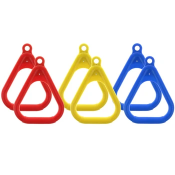 

6 Piece Swing Stick Set Suit Backyard Outdoor Gymnastics Ring Monkey Ring Mountaineering Ring and Barrier Ring
