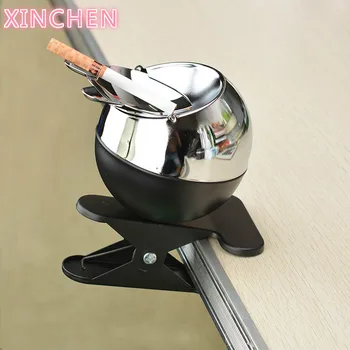 

XINCHEN 2020Fashion Metal Belt Clip Table Ashtray Bar KTV Office Ashtray Creative Large Personality with Cover