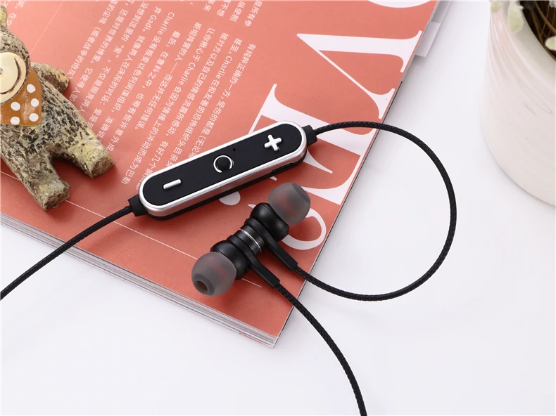 Музыкальные магнитные Bluetooth наушники с микрофоном, беспроводные Bluetooth наушники, спортивные наушники с защитой от пота, басовая Музыкальная гарнитура для мобильных телефонов