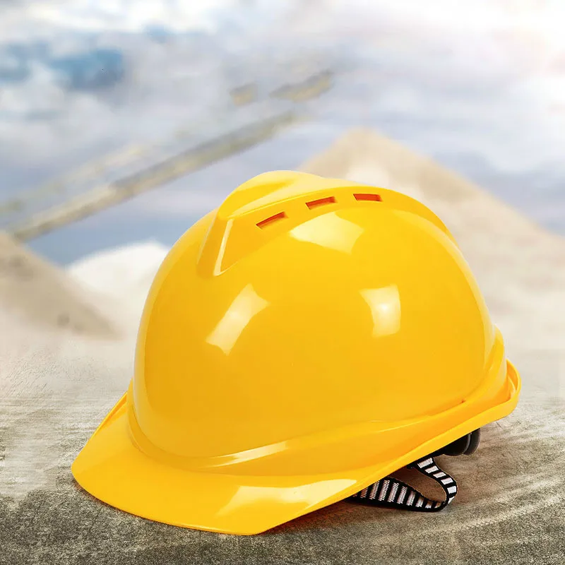 

ABS edge V-type breathable hard hat wholesale anti-smash protective helmet