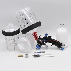 Pistolet de pulvérisation manuel, haute qualité, aérographe, 1.0mm, 160cc, 400cc, 600cc, tasse de mélange de peinture, tasse sans nettoyage, outil de pulvérisation par gravité 
