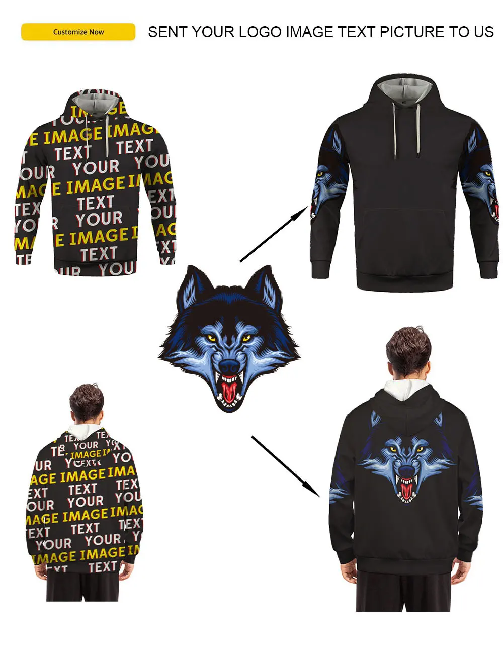 Unisex Premium Hoodies Made Your Own Sweatshirts for Team Family Gift