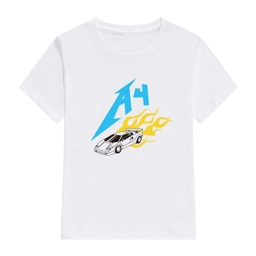 Camisetas de algodón 100% con estampado para niños, conjunto de ropa informal para la familia, camisetas blancas a la moda, modelo Merch A4 Lamba Vibes