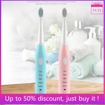 

USB Charging Sonic Toothbrush Electric Toothbrushes for Adults Professional Sonic Brush 5 in 1 Smart Tooth Cleaner