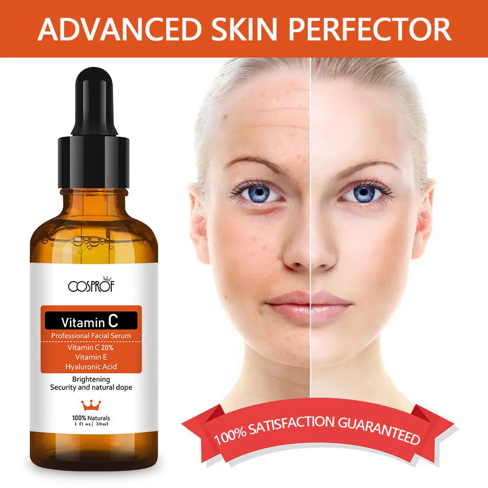 Cosprof Vitamin C Serum Moisturizer Facial Skin Care Set Anti Wrinkle Anti Aging Collagen Essences Liquid Cosprof Vitamin C Serum Moisturizer Facial Skin Care Set Anti Wrinkle Anti Aging Collagen Essences Liquid