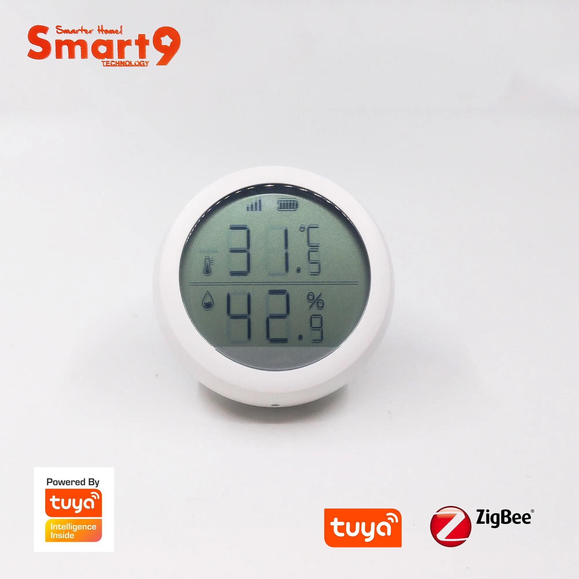 Smart9 ZigBee датчик температуры и влажности с ЖК-дисплеем работает с TuYa ZigBee концентратор, питание от батареи Smart Life