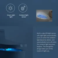 EcoFresh D U-Shapeสมาร์ทห้องน้ำBidetไฟฟ้าสมาร์ทNight Light Intelligent Bidet Sprayerความร้อนแห้งสะอาดนวด 3