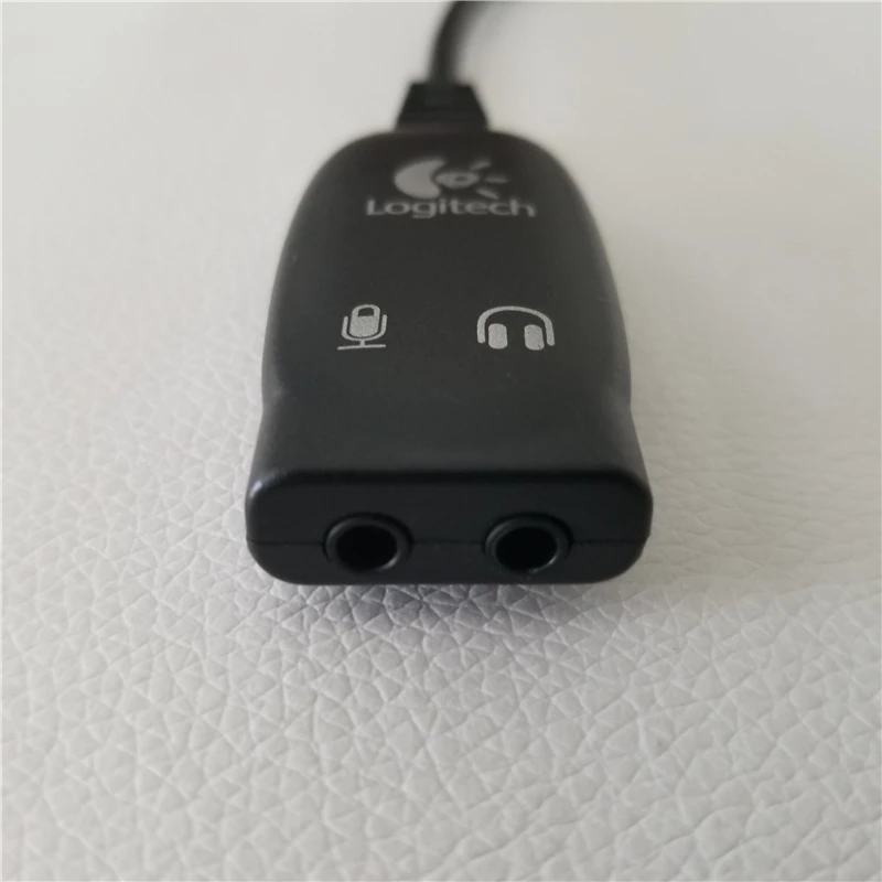 Logitech USB Sound Card USB to 3 5mm Mic Microphone Headphone Earphone Jack Stereo Audio Sound Card