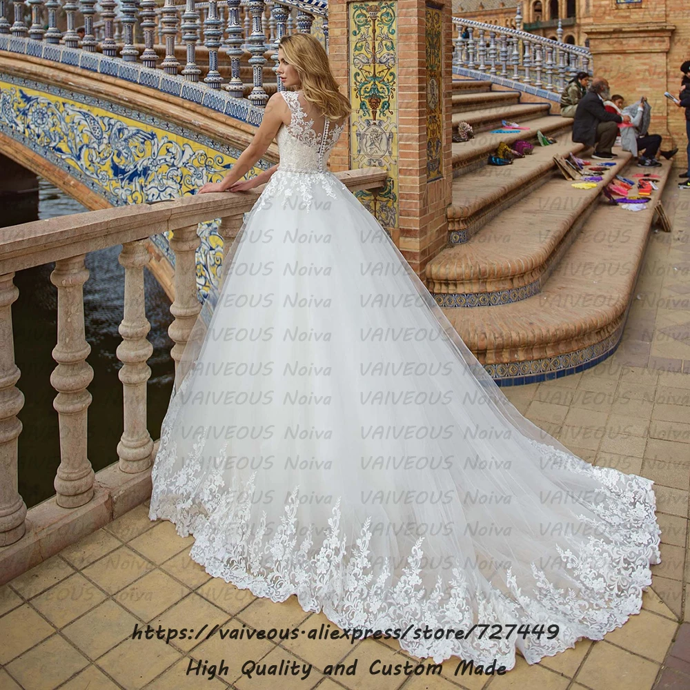 Abiti da sposa сексуальное свадебное платье на спине Robe de Mariee романтическое платье невесты кружевное свадебное платье Свадебные платья Vestidos de Novia