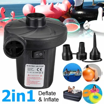 

Electric Inflatable Pump Quick Air Filling Compressor With 3 Nozzles For Car Camping Life Buoy Boat Cushion Home Use