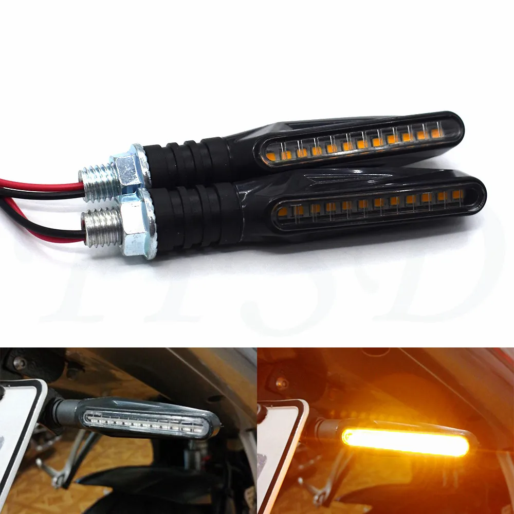 

4pcs LED Motorcycle Turn Signal Lights Flowing Flashing Motorbike Indicator Blinker Moto Tail Lights Signal Lamp for BMW