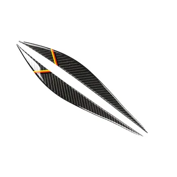 

For BMW F30 F34 3 Series Headlight Cover Trim Black Panel Decal 2pcs Eyebrow