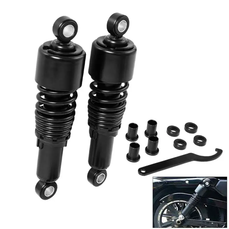 오토바이쇼바 Husqvarna TE TX FX FE, KTM SX SXF XC XCF 125-501 450 250을 위한 오토바이 충격 흡수 보호대 9 오토바이 후방 충격 블랙, 할리 스포스터 883 1200 슈퍼로우 XL883L XL883R XL883N 아이언 XL1200C 마흔 에잇, 10.5 인치, 267mm