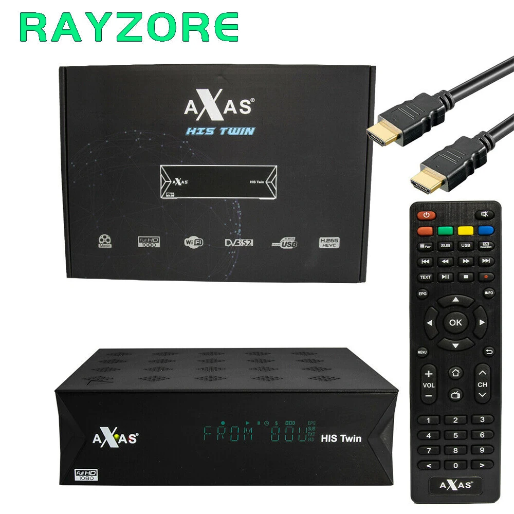 2020 Axas His Twin DVB-S2/S HD спутниковый ТВ-приемник WiFi + Linux E2 Open ATV 6 2 smart TV box | Электроника