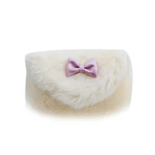 Плюшевая сумка для девочек; сезон осень-зима; Повседневная Корейская милая сумка на плечо с бантом; Диагональная Сумка; пушистая сумочка; сумка через плечо; Кошелек для монет; Новинка