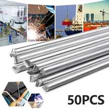 Baguettes de soudage en aluminium à basse température, fonte facile pour le soudage de l'aluminium, pas besoin de poudre, 33cm x 1.6mm, 50 pièces