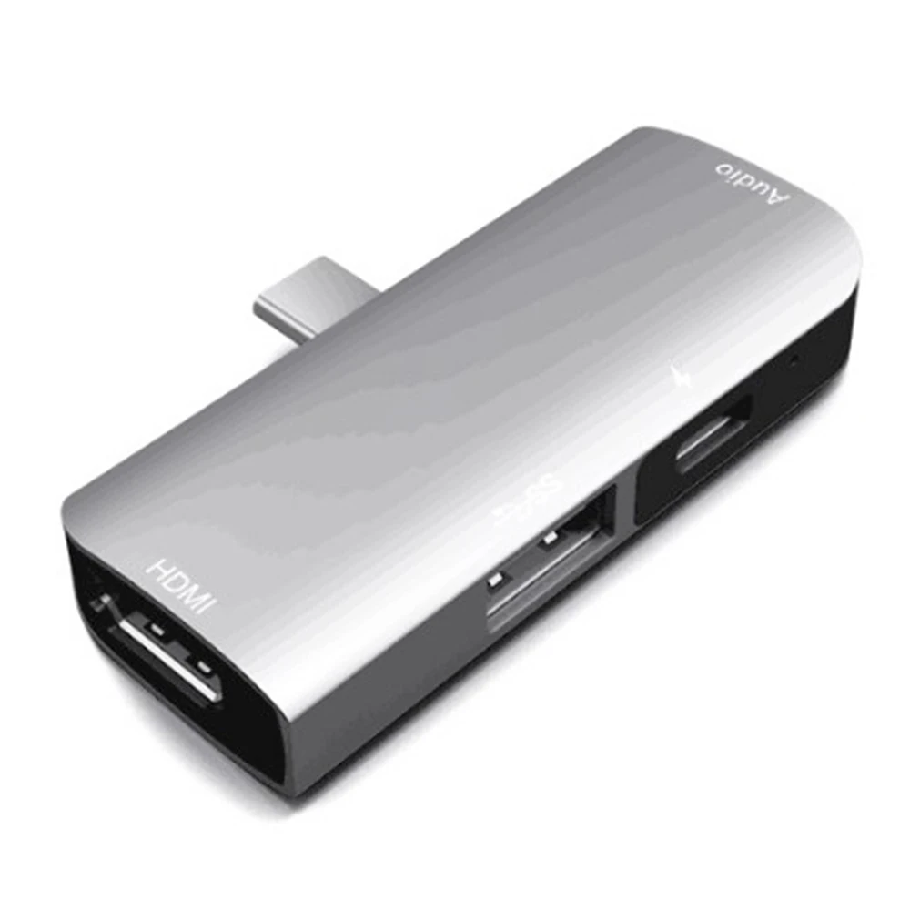 4 в 1 USB-C USB 3,1 type C концентратор USB 3,0 HDMI 4K 30HZ 3,5 мм аудио o type C PD зарядный адаптер для Macbook huawei Matebook