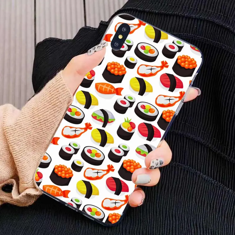 Силиконовый чехол для телефона с изображением японской кухни Суши Samsung Galaxy Note 2 3 4