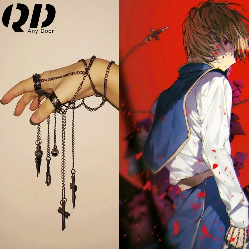 5 колец из аниме Hunter X Kurapika реквизит для костюма на Хэллоуин металлическое кольцо