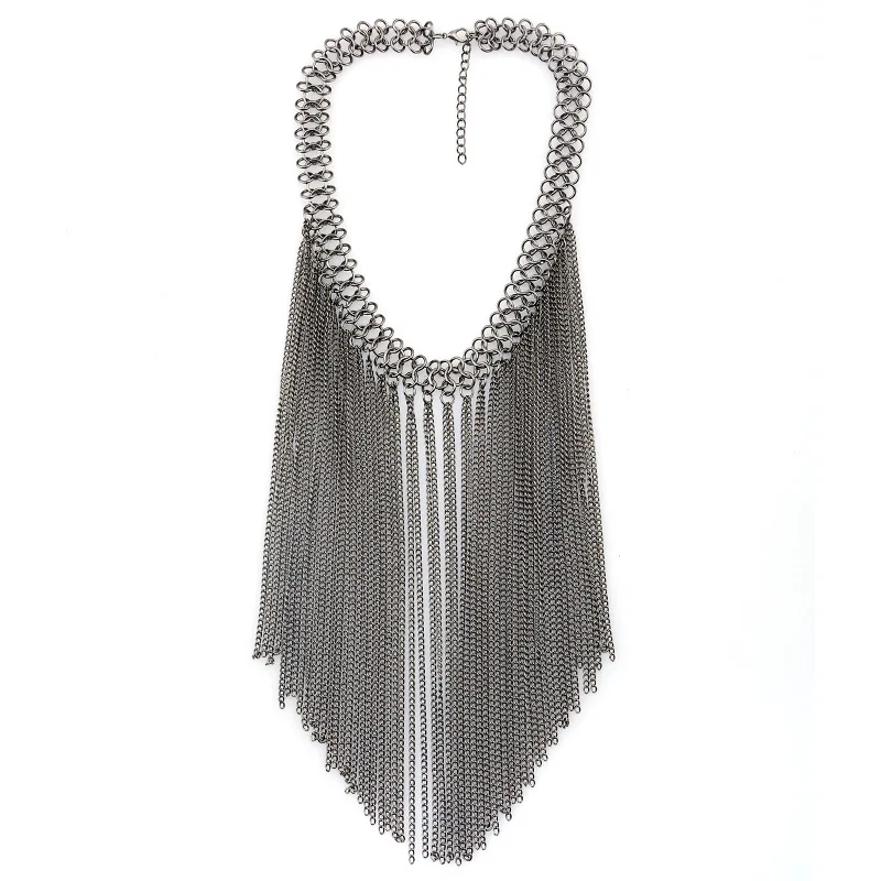 LZHLQ модное массивное ожерелье воротник с кисточками колье ожерелье винтажное массивное Макси ожерелье женское ювелирное изделие