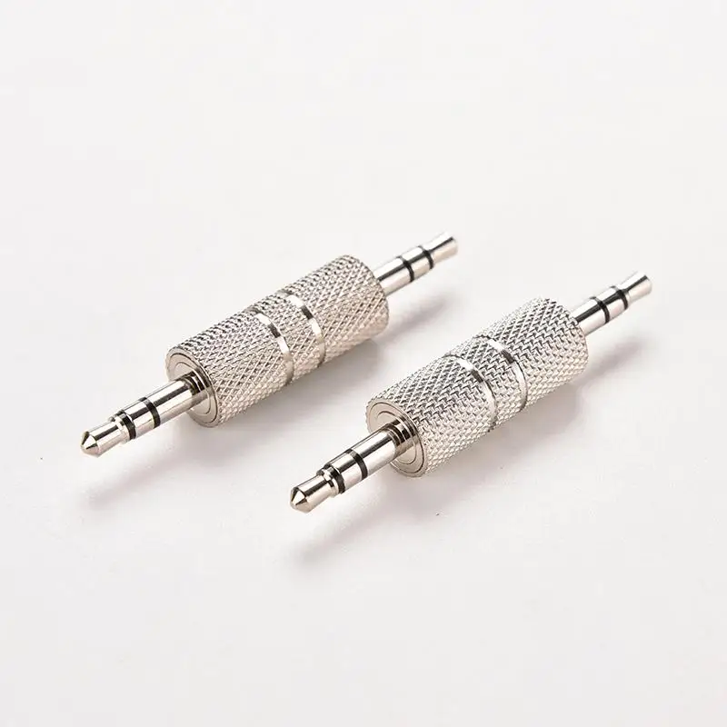 

Sliver 3.5mm Stereo Male to Male Audio Jack Plug Headphone Adapter Jack Coupler Connector 1PC