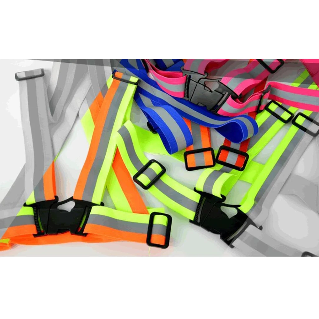 Reflective Safety Vest, Bright Construction Vest Belt with Reflective Strips, High Visibility Vest for Working Outdoor