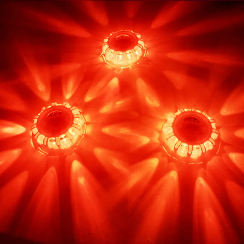 Red Blue Led Police Road Led Light Emergency Car Lights Road Flares Warning Night Lights Roadside Disc Beacon