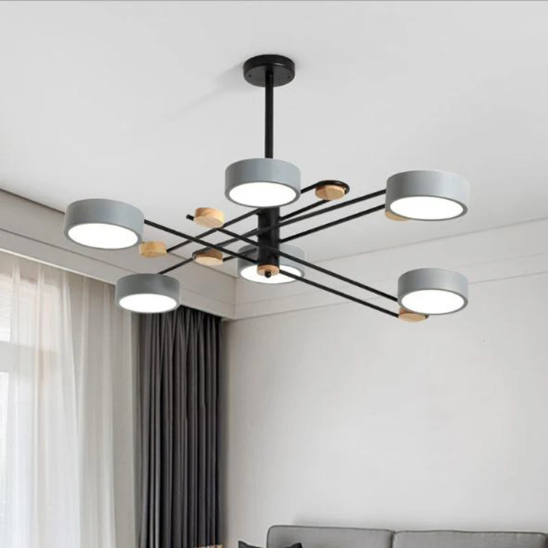 Современные светодиодные подвесные светильники черный Скандинавский дизайн