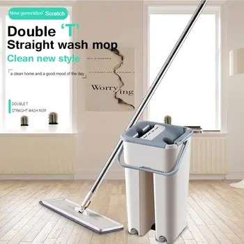 

Magic 1Set Spray Mop Avoid Hand Washing Ultrafine Fiber Cleaning Automatic Spin Free hand washing
