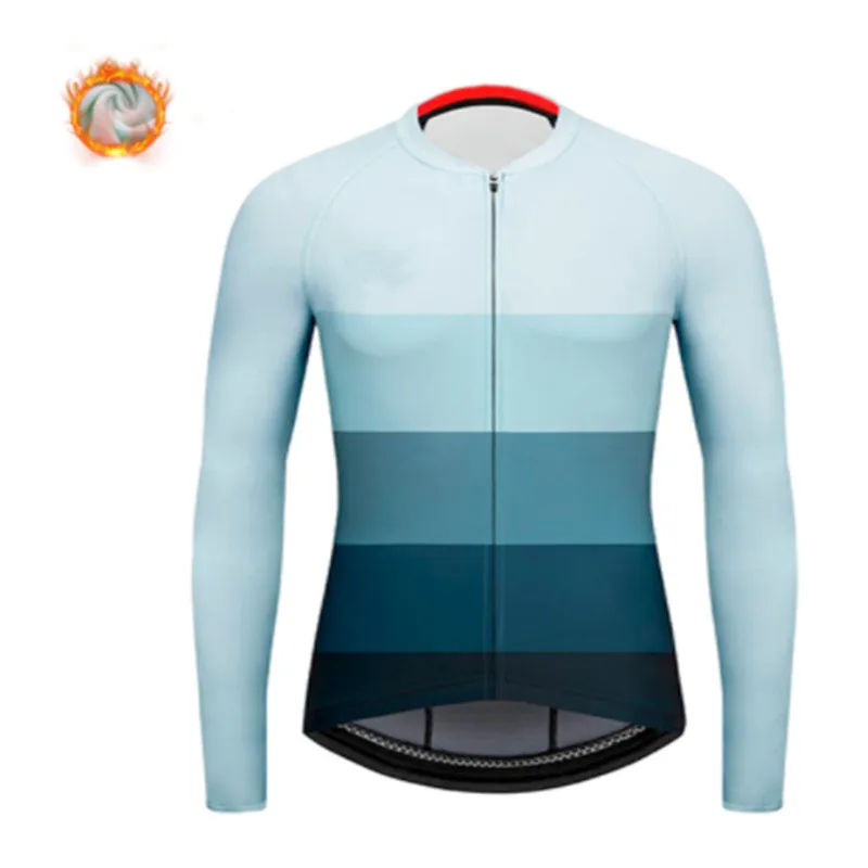 2021 Hot Selling Winter Long Sleeve Cycling Jerseys Bike Tops For Men Thermal Fleece Bicycle Shirts Pro Team Racing Clothing 6