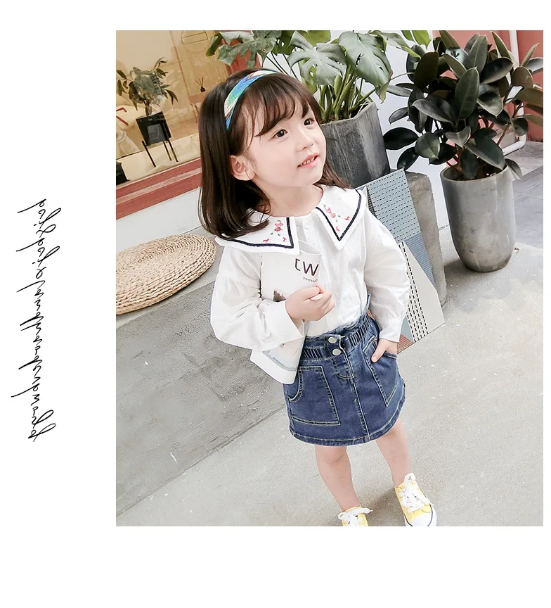 autumn and winter new girls skirt denim wild skirt