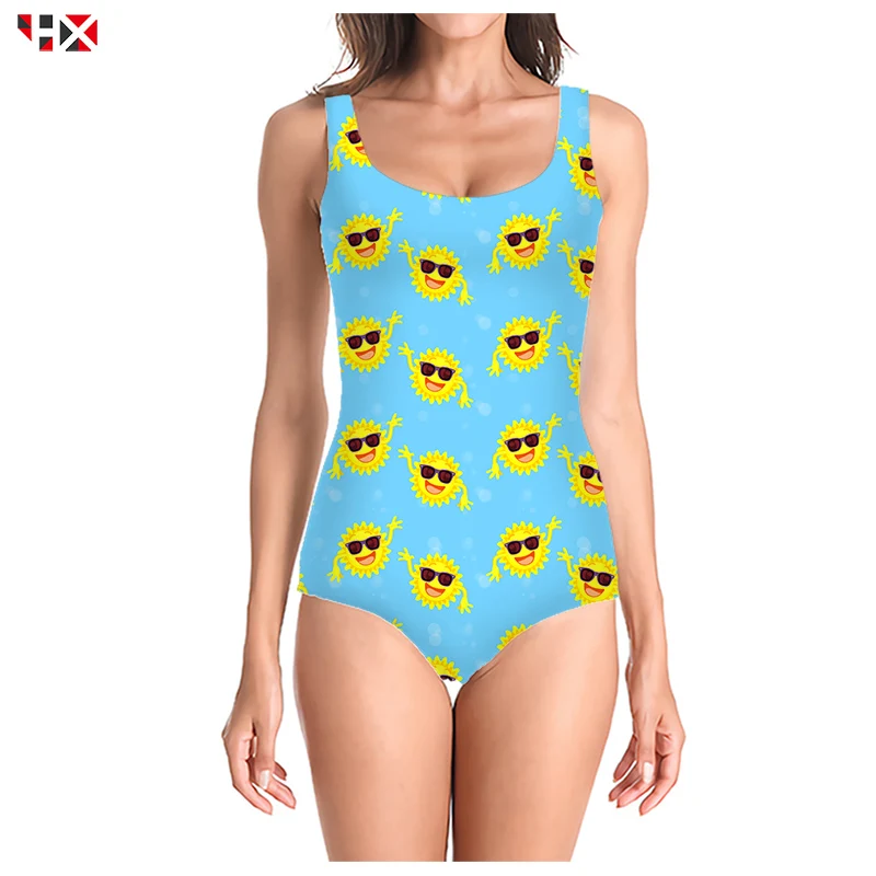 Женский модный слитный купальник с 3D принтом привлекательный без рукавов