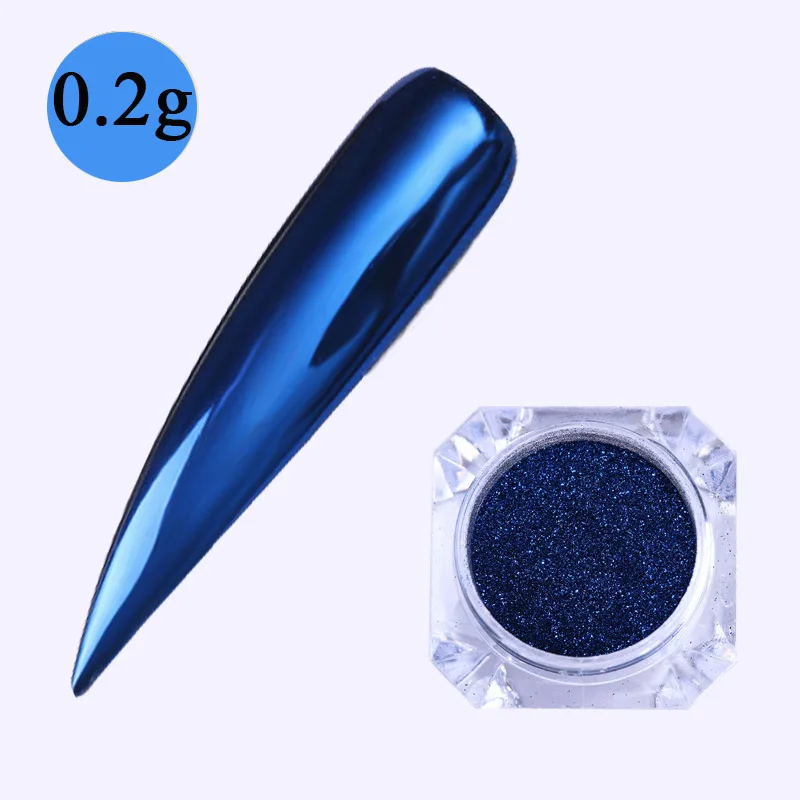0.2g-blue Хамелеон яркие блестки для ногтей порошок Неоновый Аврора эффект ногтей пыль хром пигмент красочный металлический порошок Дизайн ногтей украшения - Цвет: 0.2g-blue