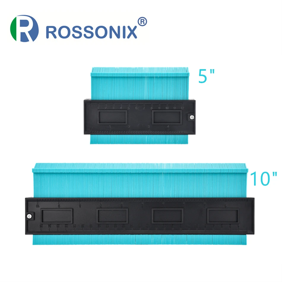 

2 Pcs Plastic Profile Copy Gauge 5 inch 10 inch Shape Contour Gauge Duplicator Standard Width Wood Marking Tool Tiling Laminate