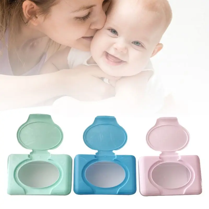 

Wipes Dispenser Tissue Storage Box Case Wet Wipes Dispenser Holder with Lid for Countertops Desk Office Dorm