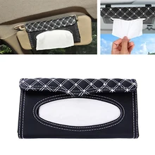 Автомобильный солнцезащитный козырек коробка для салфеток держатель из искусственной кожи коробки для бумажных салфеток чехол Авто Органайзер аксессуары