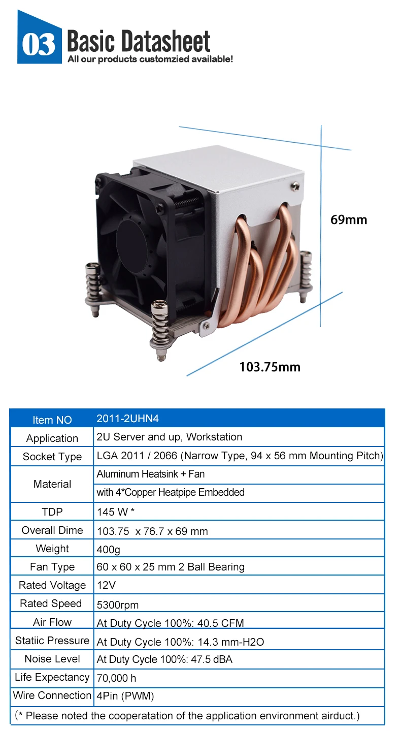 de processeur ilm dissipateur thermique pour serveur xeon avec nouveau